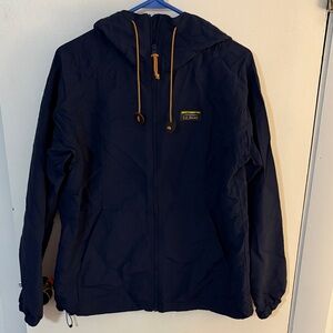 L.L. Bean Dark Blue Jacket with Yellow Details